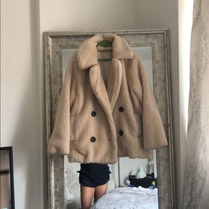 Free People Tan Teddy Coat